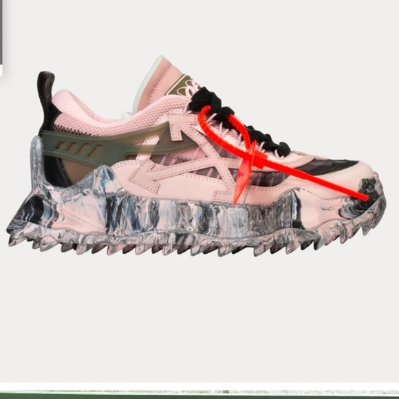 Off-White Odsy-1000 Black & Pink Low Top Sneakers - Picture 2 of 6